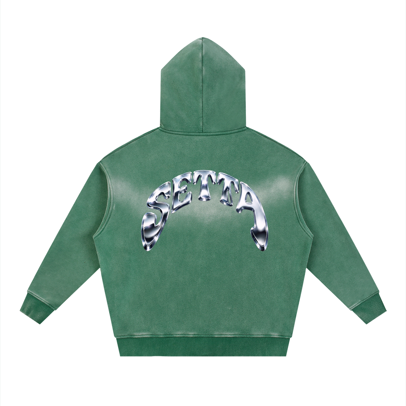 Sunfade Two-way Zipper Boxy Fleece Hoodie