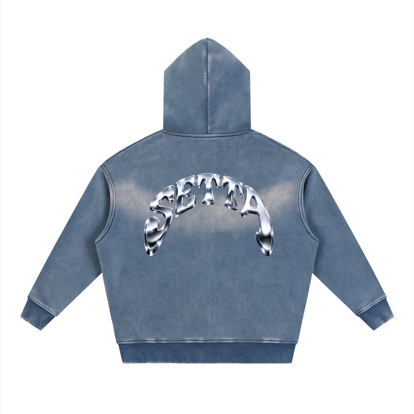 Sunfade Two-way Zipper Boxy Fleece Hoodie
