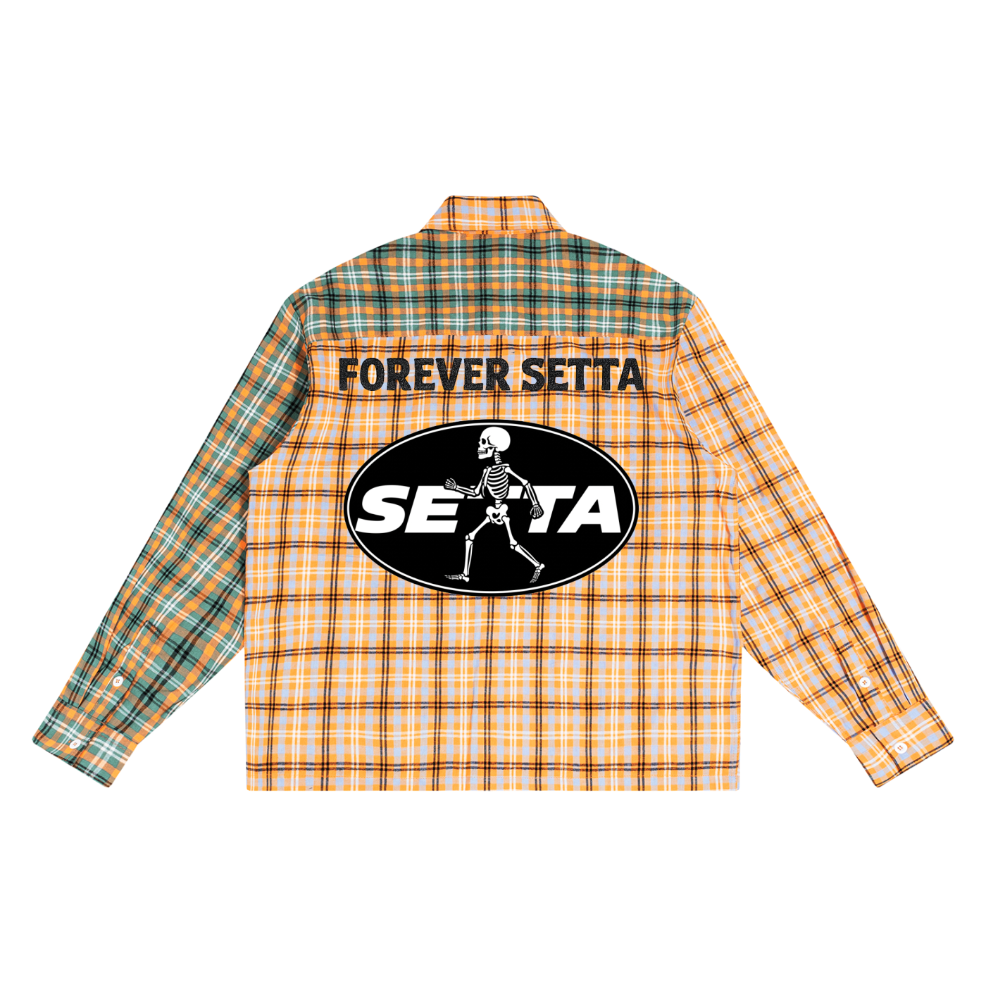 Unisex Oversized Plaid Color Block Shirt