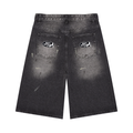 Men’s Vintage Wash Wide Leg Denim Shorts