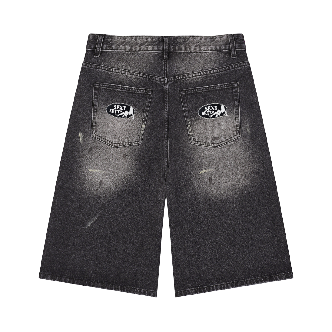 Men’s Vintage Wash Wide Leg Denim Shorts
