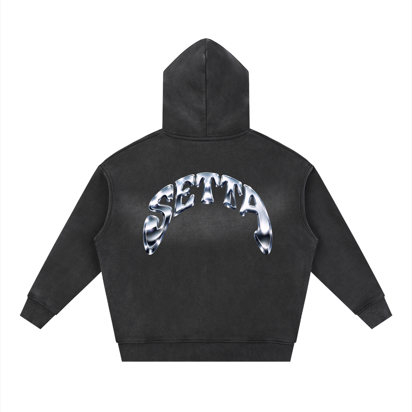 Sunfade Two-way Zipper Boxy Fleece Hoodie