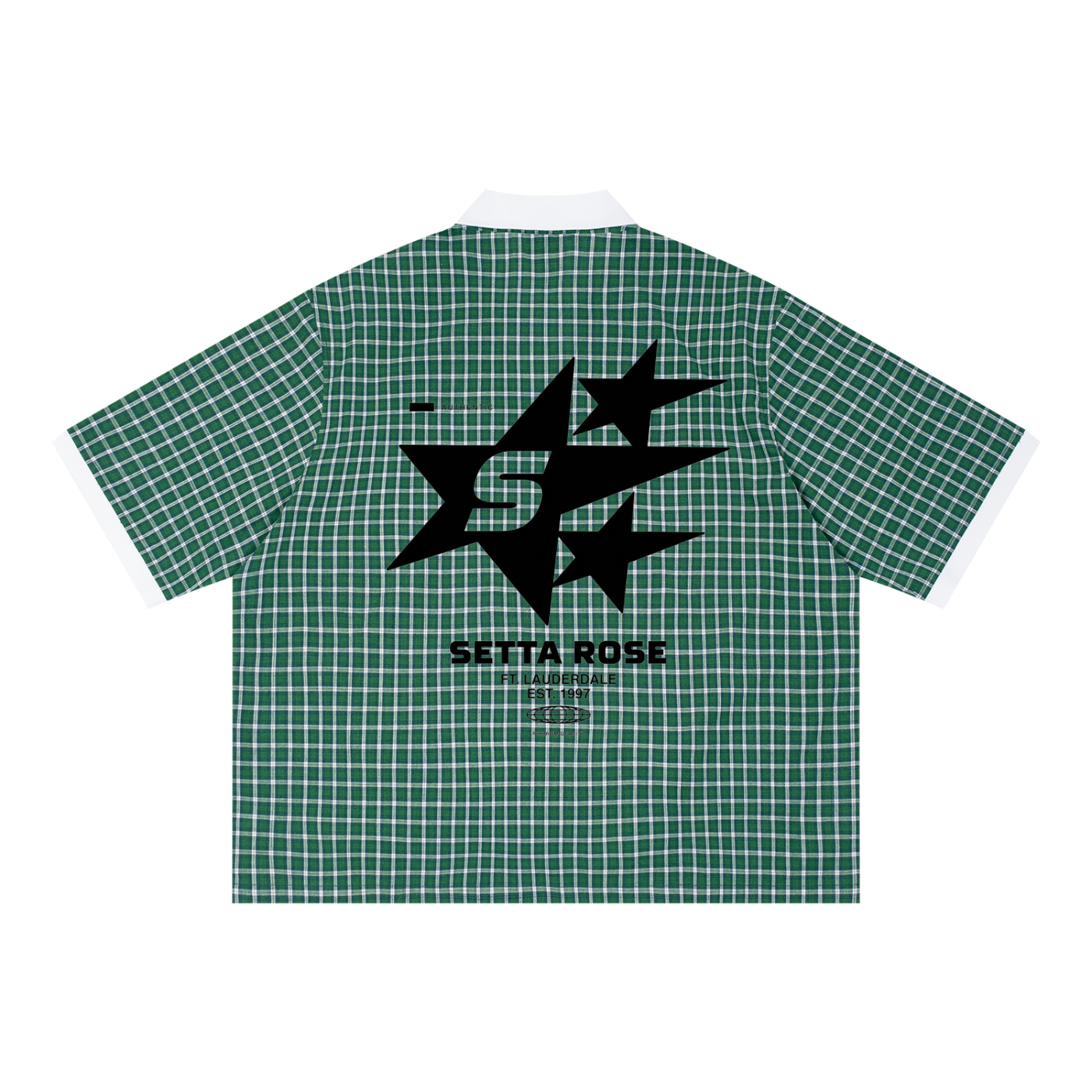 Unisex Boxy Plaid Color Block Polo Shirt