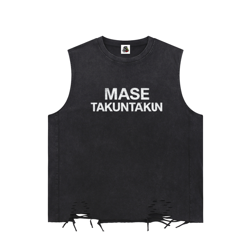 Snow Washed Raw-Hem Tank Top
