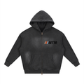 Sunfade Two-way Zipper Boxy Fleece Hoodie