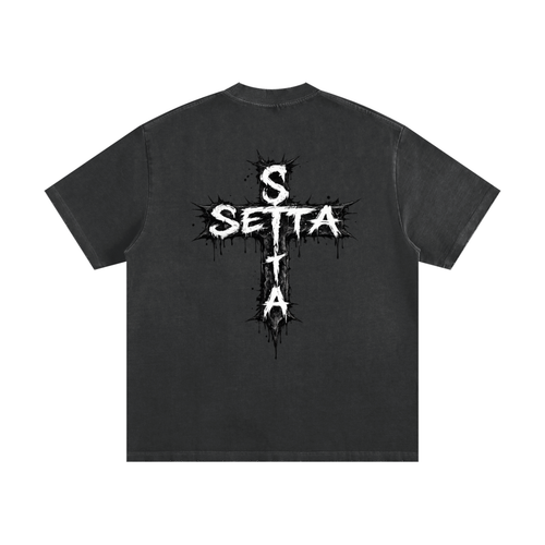 Heavyweight Vintage Washed Frayed T-Shirt