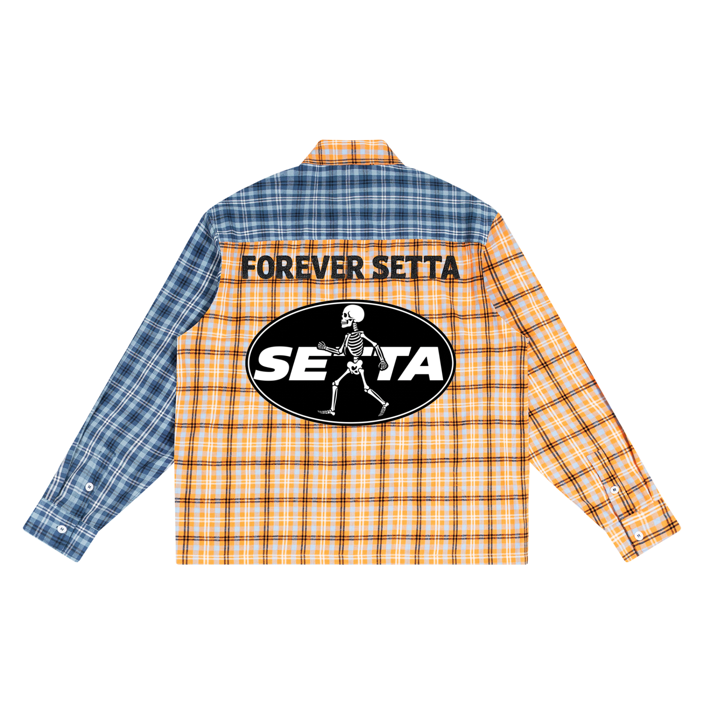 Unisex Oversized Plaid Color Block Shirt