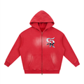 Sunfade Two-way Zipper Boxy Fleece Hoodie