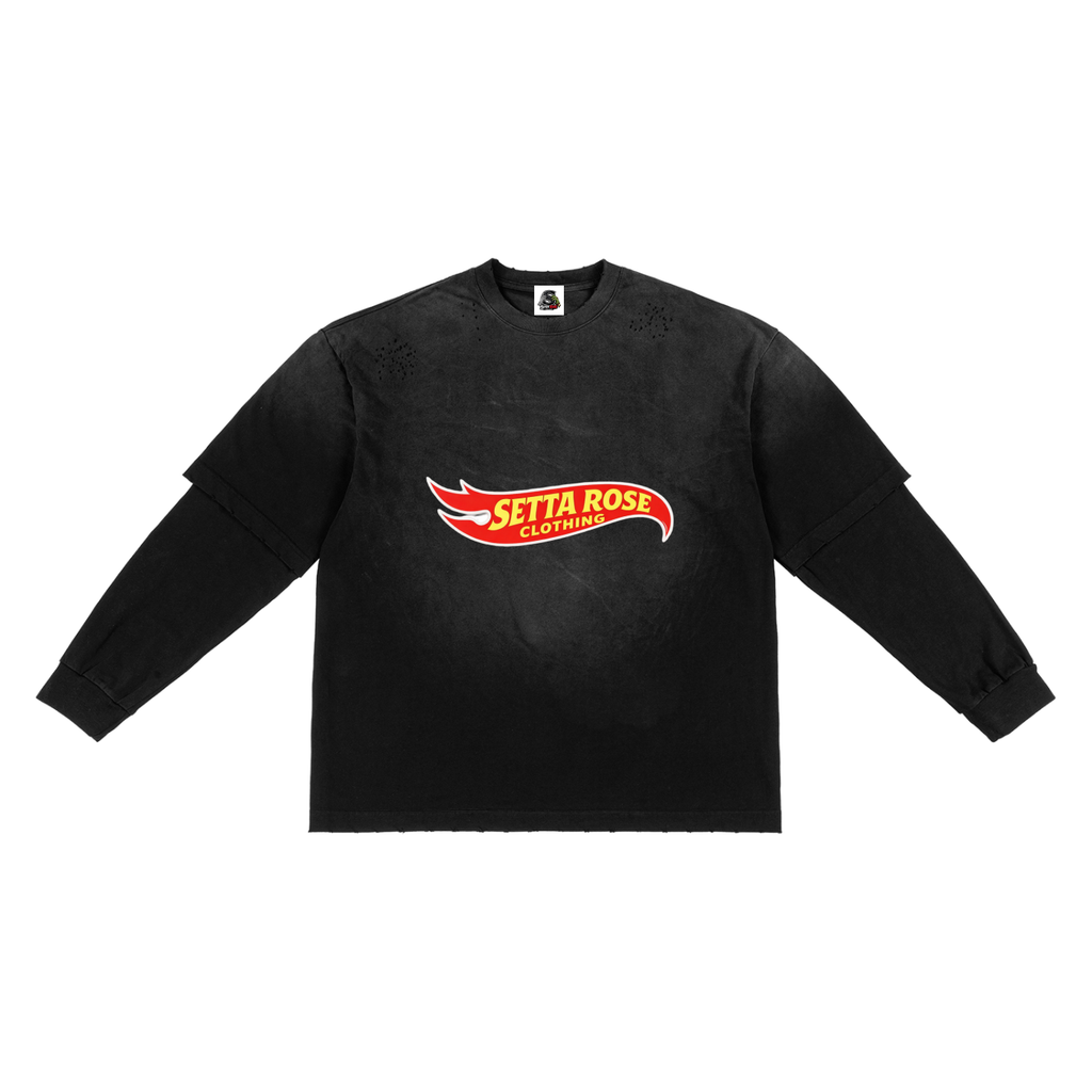 Sunfade Hand-Frayed Faux Two-Piece T-Shirt