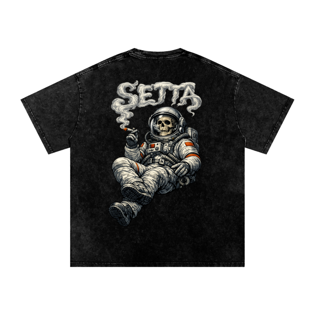 Snow Washed Oversized Cotton T-Shirt