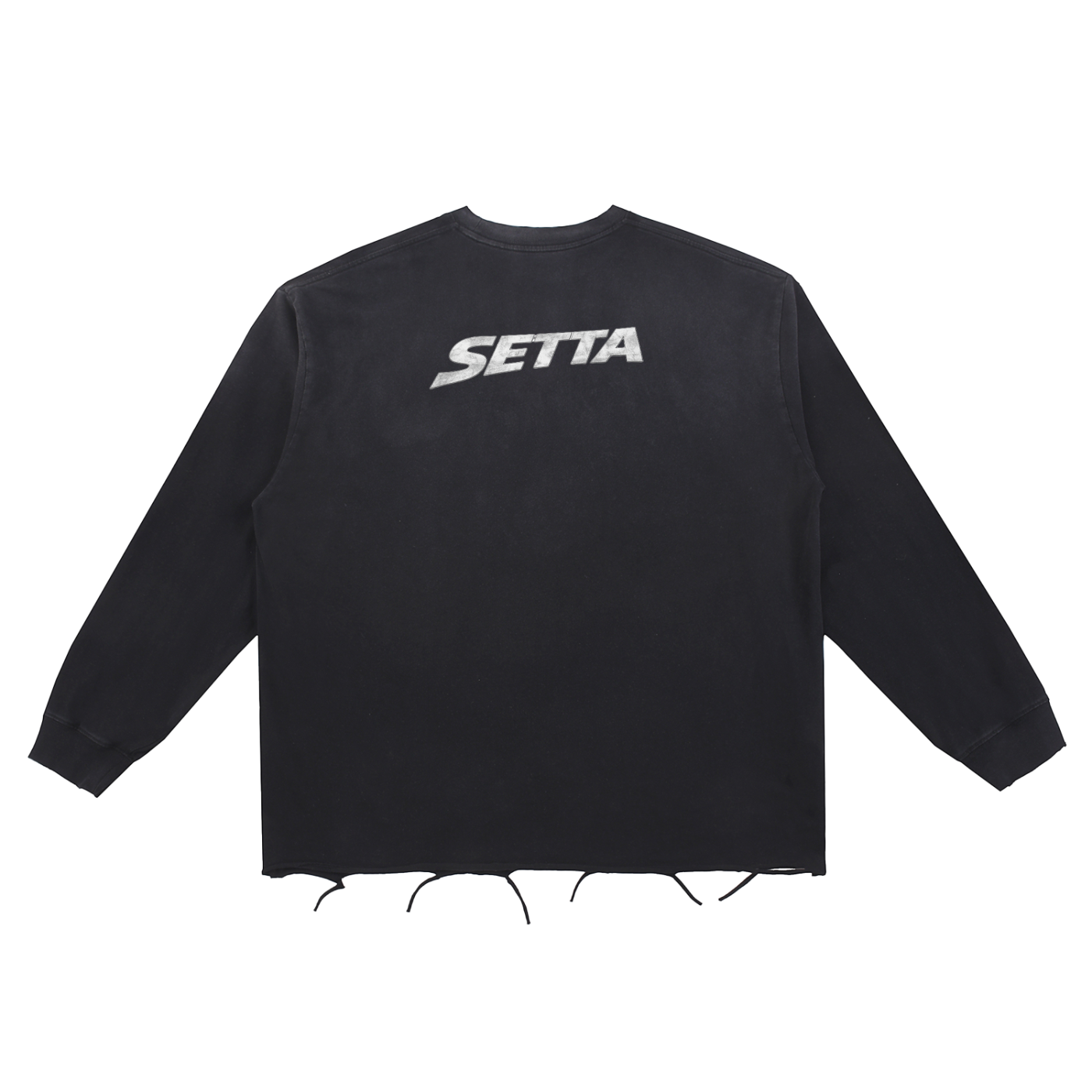 Snow Wash Raw Edge Cotton T-Shirt